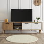Hanah Home Soporte de TV Roble y Blanco